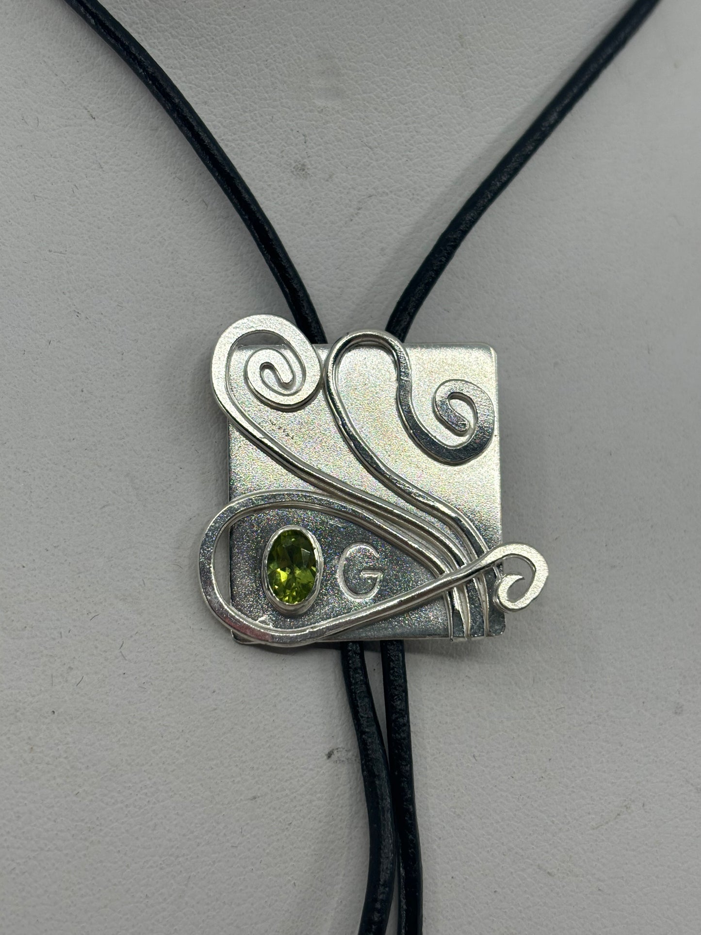 Bolo Tie With Peridot Stone